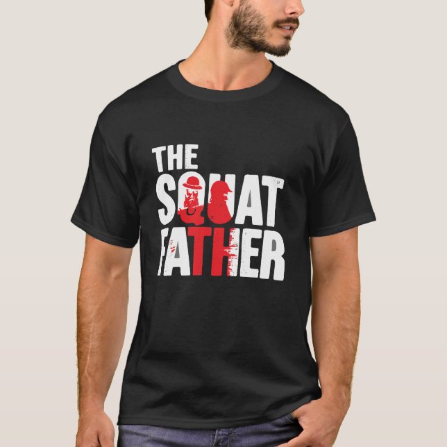 Squat som en Chef - Lif-- Funny Gym Tee for Hardco (Framsida)