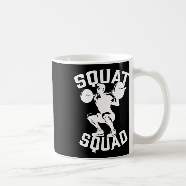 Squat Workout Partner Trainer Coach Bodybuil Kaffemugg (Höger)