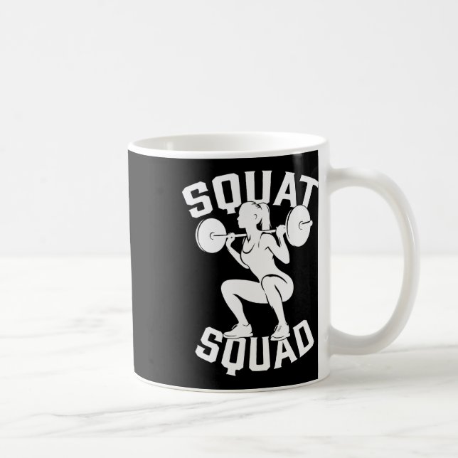 Squat Workout Partner Trainer Coach Bodybuil Kaffemugg (Höger)