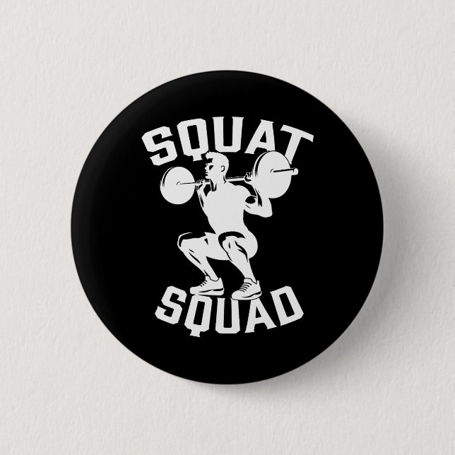 Squat Workout Partner Trainer Coach Bodybuil Knapp (Framsida)