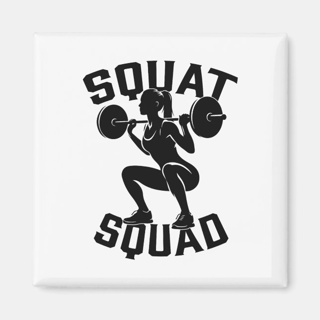 Squat Workout Partner Trainer Coach Bodybuil Magnet (Framsidan)