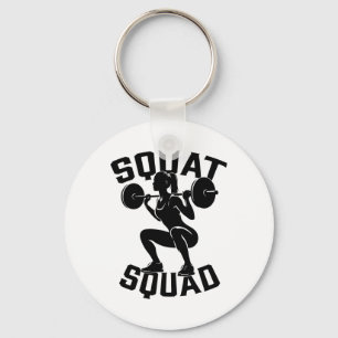 Squat Workout Partner Trainer Coach Bodybuil Nyckelring