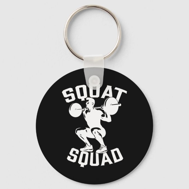 Squat Workout Partner Trainer Coach Bodybuil Nyckelring (Framsida)