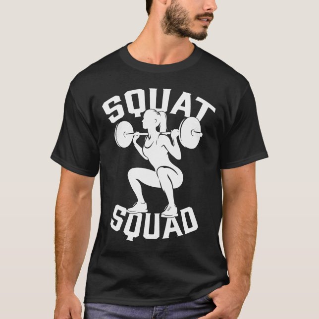 Squat Workout Partner Trainer Coach Bodybuil T Shirt (Framsida)