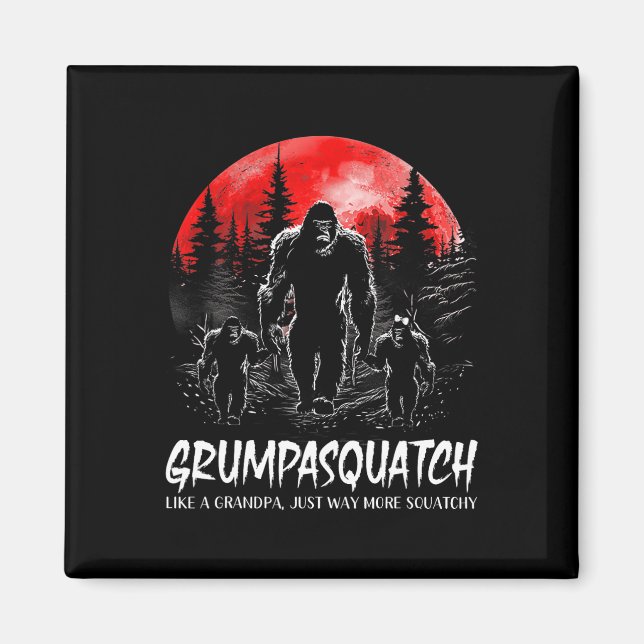 Squatch Funny Bigfoot Pappa Sasquatch Yeti Far D Magnet (Framsidan)
