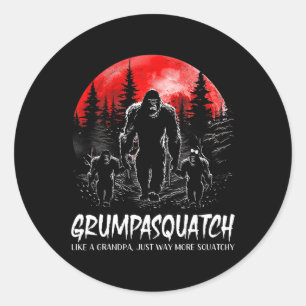 Squatch Funny Bigfoot Pappa Sasquatch Yeti Far D Runt Klistermärke