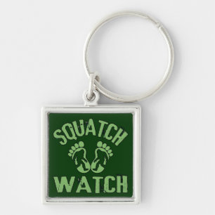 Squatch klocka fyrkantig silverfärgad nyckelring