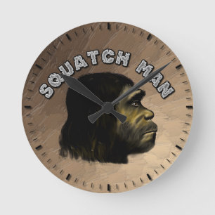 Squatch man rund klocka