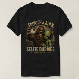 Squatch och Alien Selfie-kompisar T Shirt