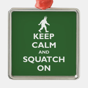Squatch på julgransprydnad metall