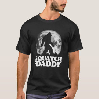 Squatch pappa Funny Bigfoot på Nattens Måne Graphi T Shirt