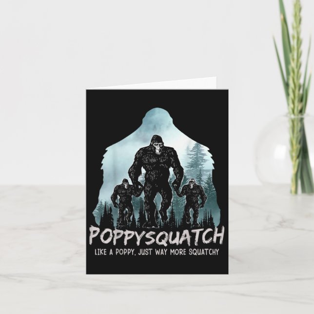 Squatch Popdad Sasquatch Bigfoot Fars dag Kort (Framsida)