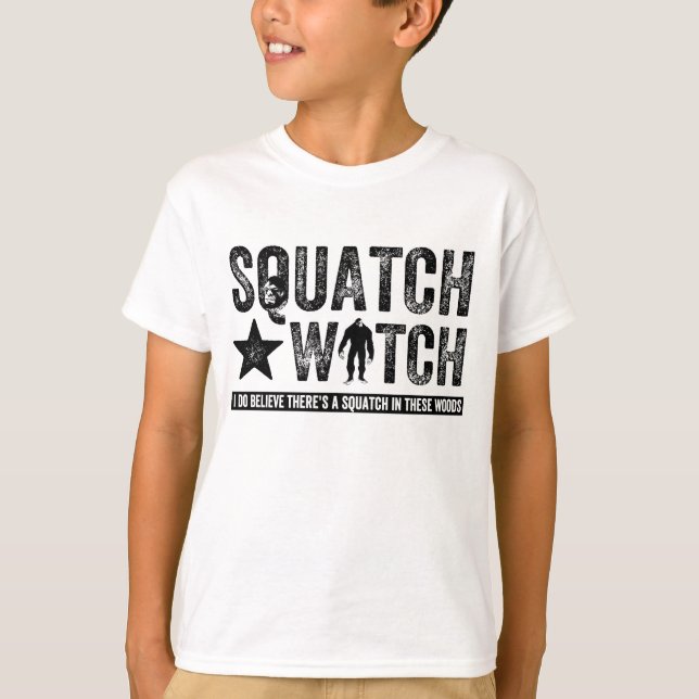Squatch Watch - jag tror T-shirt (Framsida)