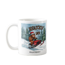 Squatcha genom snön Bigfoot jul