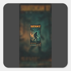 SQUATCHCAM 87 VHS-observationsband Sticker Fyrkantigt Klistermärke