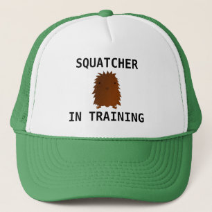 Squatcher i utbildningsbebiset bigfoot truckerkeps