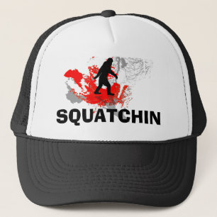 Squatchin med svart bigfoot truckerkeps