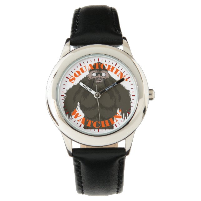 Squatchin' Watch Stainless Steel Black Armbandsur (Framsida)