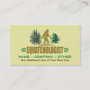 SQUATCHOLOGIST - Funny Sasquatch Believer Visitkort