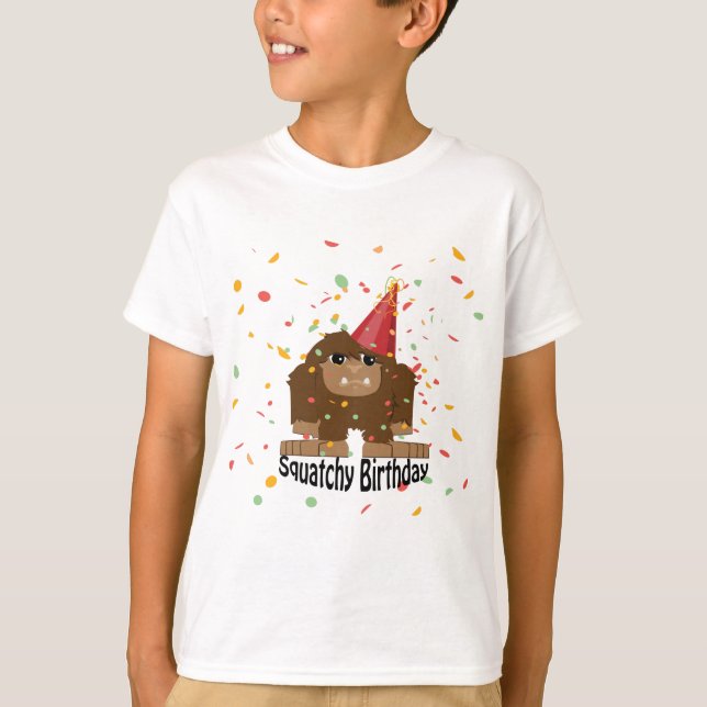 Squatchy Birthday T-shirt (Framsida)