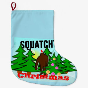 Squatchy jul Tacky Bigfoot Stor Julstrumpa