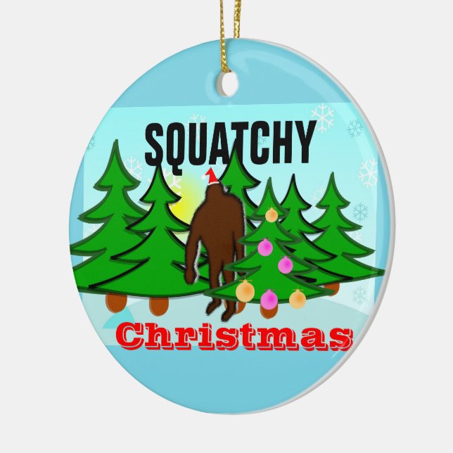 Squatchy julSasquatch Tacky jul Julgransprydnad Keramik (Vänster)