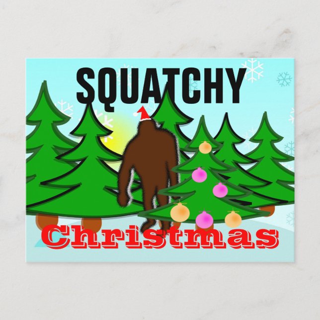 Squatchy julSquatch vykort (Framsida)