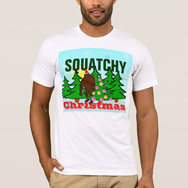 Squatchy julT-tröja T Shirt (Framsida)