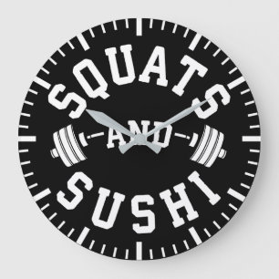 Squats and Sushi - Carbs and Leg Day - Funny Gym Stor Klocka