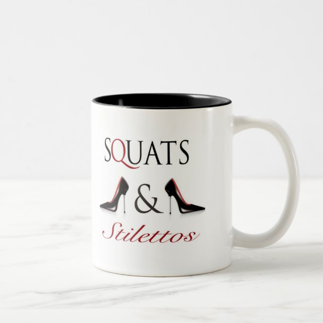 Squats och stiletter Två-Tonad mugg (Höger)
