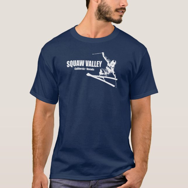 Squaw Valley Ski Resort Skier T Shirt (Framsida)