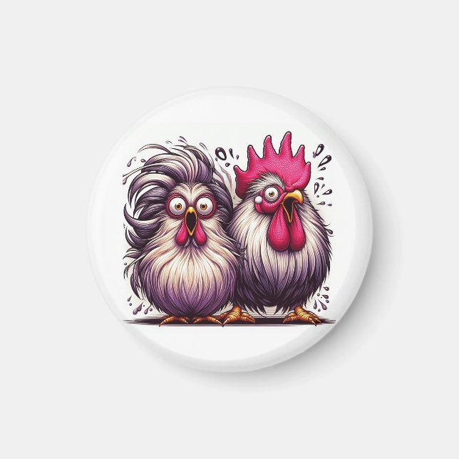 "Squawk and Awe Chicken" Magnet (Framsidan)