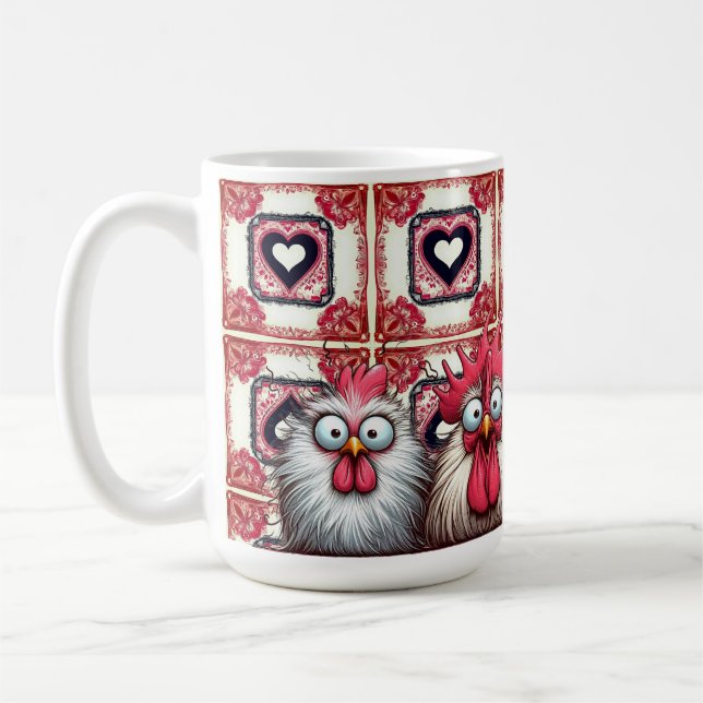 "Squawk and Joy Chicken" B Mug Kaffemugg (Vänster)