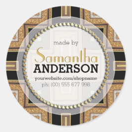 Squazo ArtDeco Guld Black tillverkad av etiketter