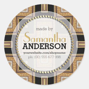Squazo ArtDeco Guld Black tillverkad av etiketter