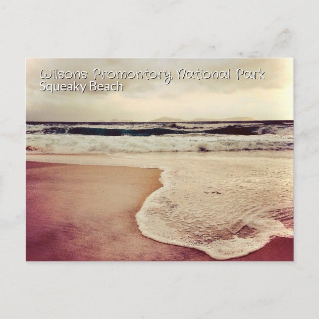 Squeaky Beach, Wilsons Prom Vykort (Framsida)