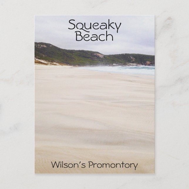 Squeaky Beach Wilson's Promontory, Victoria Vykort (Framsida)