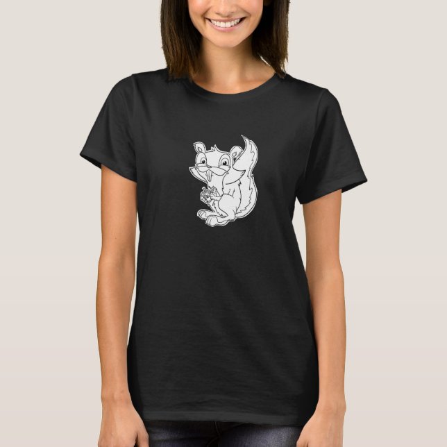 Squeaky Squirrel - Furry Woodland Creatures Premiu T Shirt (Framsida)