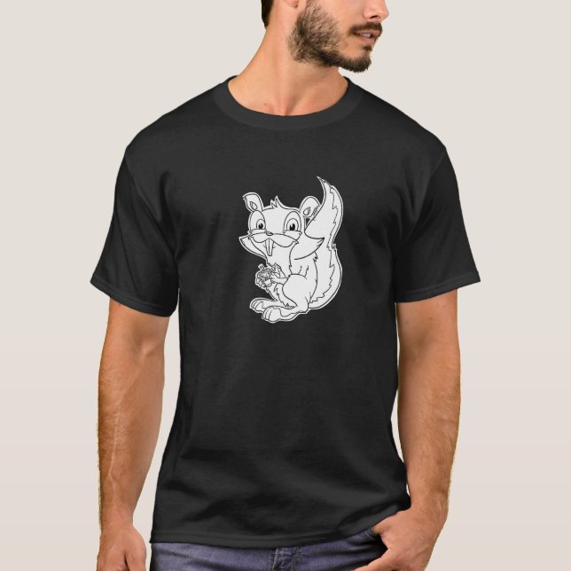 Squeaky Squirrel - Furry Woodland Creatures Premiu T Shirt (Framsida)