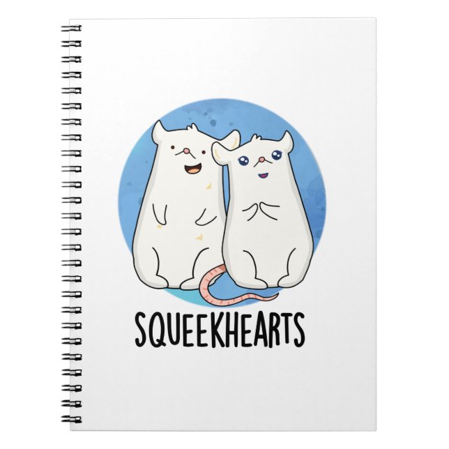 Squeekhearts Funny Mouse Swehoney Pun Anteckningsbok (Framsidan)