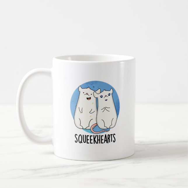 Squeekhearts Funny Mouse Swehoney Pun Kaffemugg (Vänster)