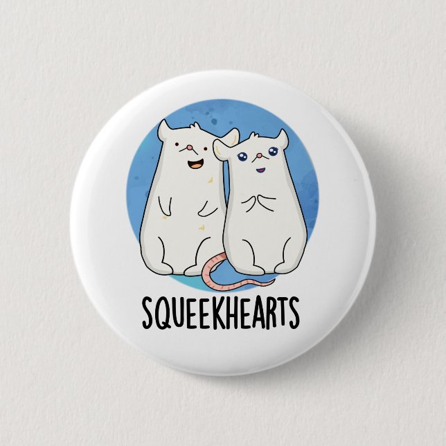 Squeekhearts Funny Mouse Swehoney Pun Knapp (Framsida)