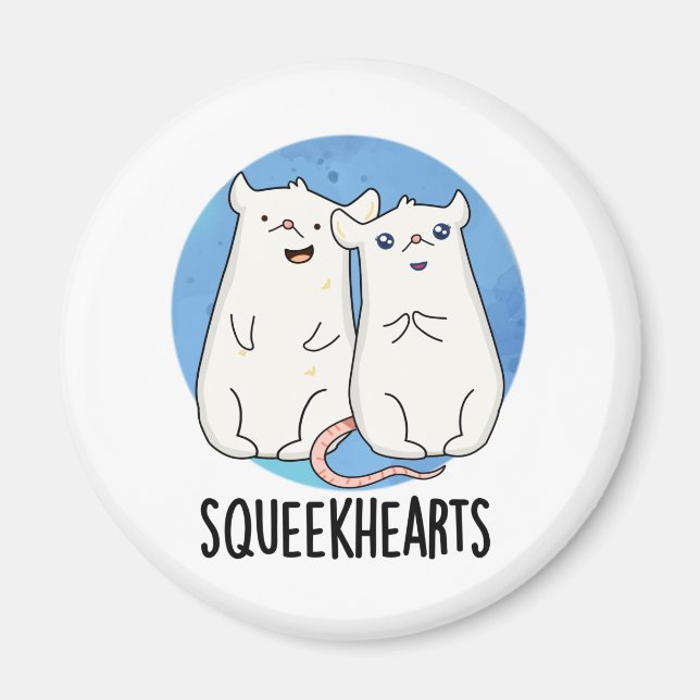 Squeekhearts Funny Mouse Swehoney Pun Magnet (Framsidan)