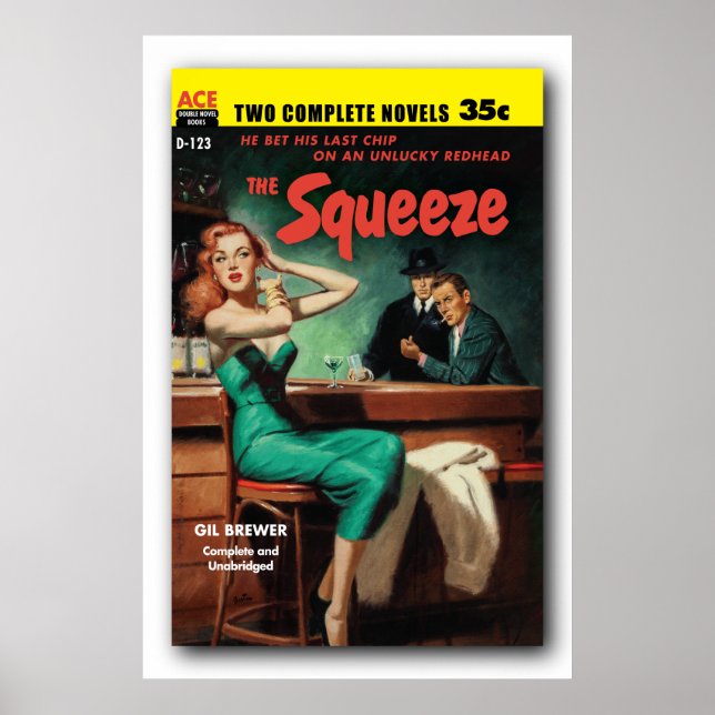 Squeeze - Gil Brewer pb Cover Poster 1955 (Framsidan)