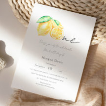 Squeeze Lemon Citrus Summer Baby första födelsedag