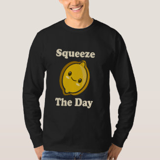 Squeeze The Day Cute Adorable Kawaii Lemon Food Pu T Shirt