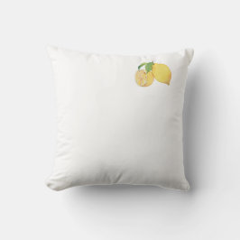 Squeeze the Day Lemon Watercolor Illustration Kudde