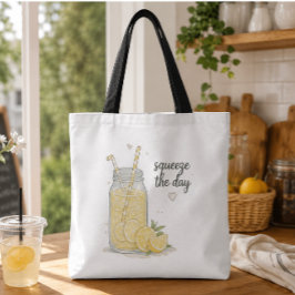 Squeeze The Day Lemonad Sommarnas Totebag Tygkasse