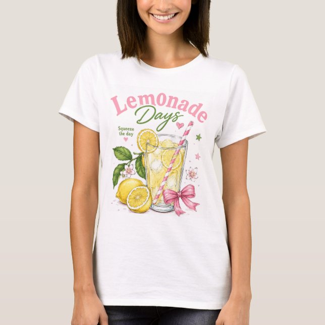 Squeeze the Day Lemonade T-Shirt (Framsida)