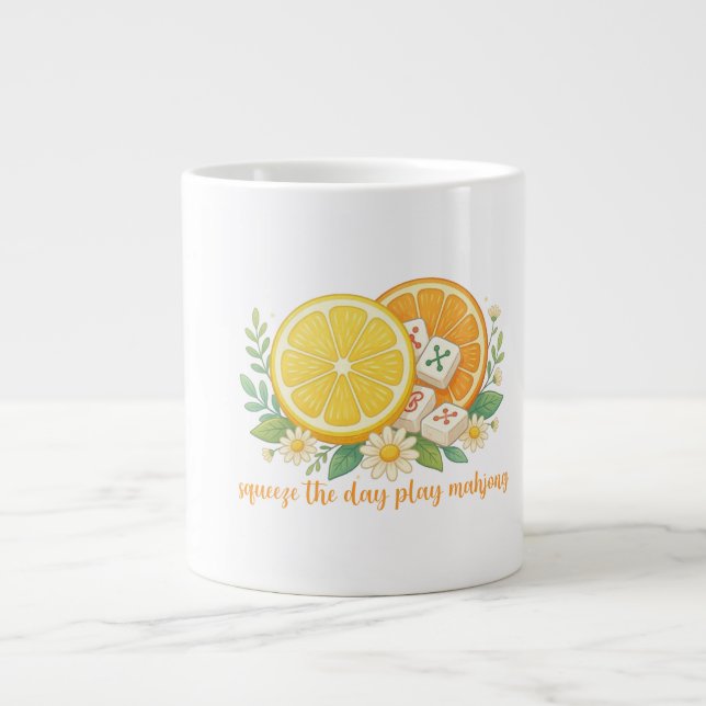 Squeeze The Day Play Mahjong Citrus Jumbo Mugg (Framsidan)
